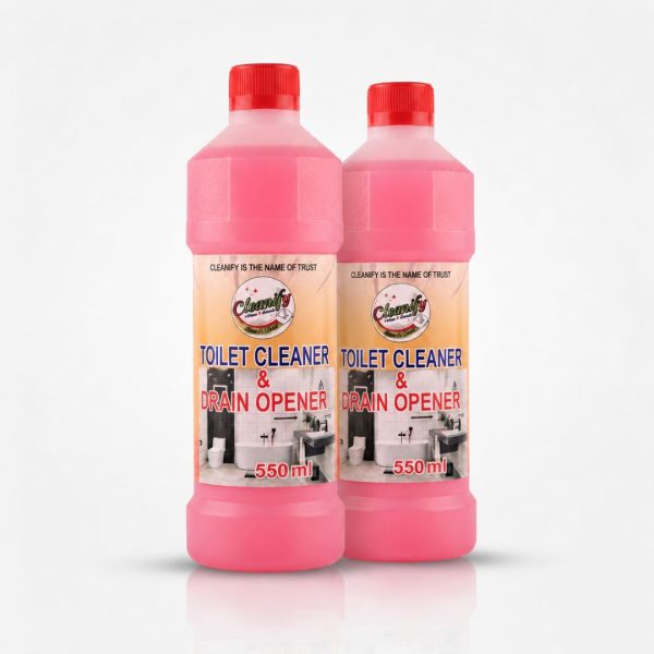 Cleanify Toilet Cleaner & Drain Opener 550ml, pack of 2