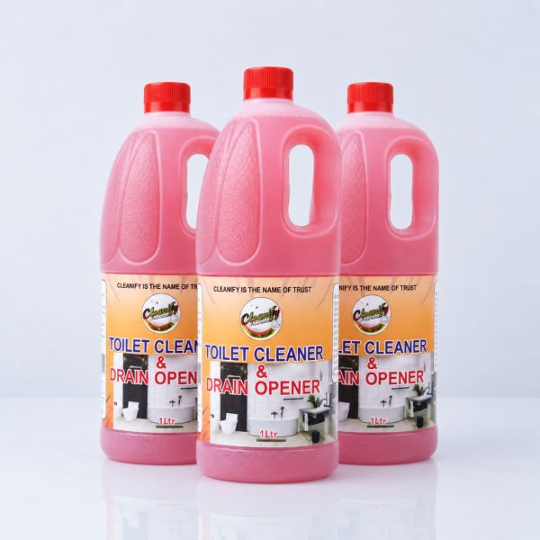 Cleanify Toilet Cleaner & Drain Opener 1L, pack of 3