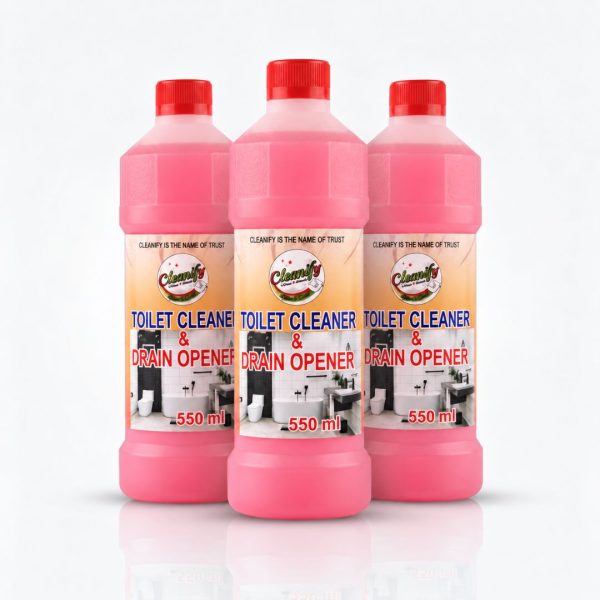 Cleanify Toilet Cleaner & Drain Opener 550ml, pack of 3